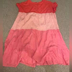 Pink color block dress